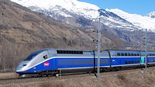 Compilation Le défilé des TGV Trains SNCF dans la neige Rare TRAIN amp SNOW in the French alps [upl. by Herbie]