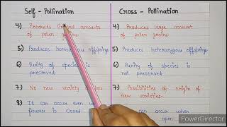 Difference between self pollination and cross pollination  Self pollination and cross pollination [upl. by Ainirtak]