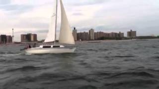 Hunter 25 Sailboat off Coney Island [upl. by Blynn]