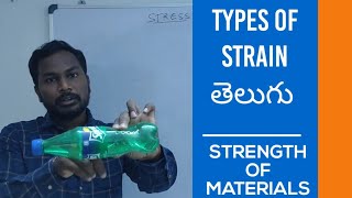 Strain in Strength of Materials  Strain  Tensile Compressive Shear Volumetric Strain [upl. by Athena324]