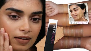 Huda Beauty FauxFilter Skin Finish Stick Foundation Review in 340G Baklava  11 hour Wear Test [upl. by Seppala550]