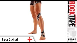 RockTape  Kinesiology Tape Instruction  Leg Spiral [upl. by Ahsinehs76]