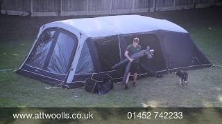 Outwell Airville Air Tent Pitching amp Packing Real Time Video [upl. by Vandyke]