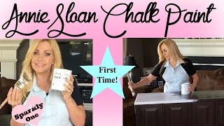 Annie Sloan Chalk Paint Tutorial  First Time Ever Using It [upl. by Laehpar]