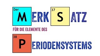 Der MERKSATZ für die Elemente des PERIODENSYSTEMS [upl. by Anelyak]