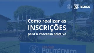 PROCESSO SELETIVO POLITÉCNICO 2024  Tutorial Formulário de Inscrição [upl. by Iggam]