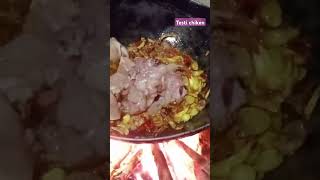 testi khiken oil onion garlic chilli trimeric chiken sristisistu foodminivlog rhymes [upl. by Ailefo]