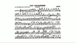 The Thunderer March  John Philip Sousa  1st Flute [upl. by Gotthelf83]