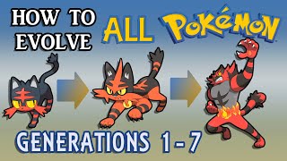 How To Evolve All Pokémon All Generations 17 [upl. by Trub]