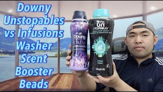 Downy Unstopables vs Infusions Washer Scent Booster Beads [upl. by Nnaeinahpets241]