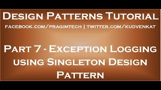 Exception Logging using Singleton Design Pattern [upl. by Eibloc662]