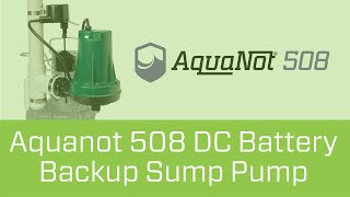 Zoeller Aquanot® 508 DC Battery Backup Sump Pump [upl. by Niatsirhc371]