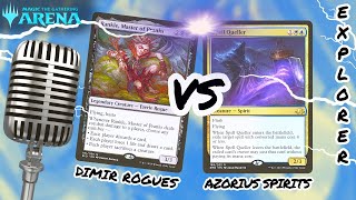 MTGA Magic The Gathering Arena – EXPLORER Bo1 – Dimir Rogues VS Azorius Spirits [upl. by Aniakudo699]