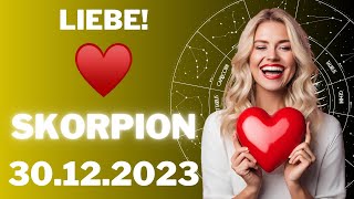 SKORPION ♏️❤️ DIE GROSSE LIEBE DEINE CHANCE 😍🥰 Horoskop  30Dezember 2023 skorpion tarot [upl. by Eenahpets880]