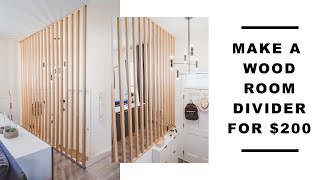 Build A Wood Room PartitionDivider Step By Step Time Lapse [upl. by Accever]