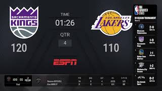 Kings  Lakers Live Scoreboard  NBA On ESPN [upl. by Thill]