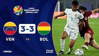 VENEZUELA vs BOLIVIA 33  RESUMEN  CONMEBOL PREOLÍMPICO  FASE PRELIMINAR [upl. by Areem]