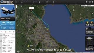 Flightradar24 Argentina Vuelo AeroparqueTucumán [upl. by Eveleen661]