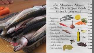 Recette  Maquereaux marinés au vin blanc de Yann  Les Carnets de Julie  La route des vins [upl. by Uyr]