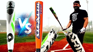 BATTLE OF THE GOATS the best USSSA bat vs the best BESR bat  CF Zen vs Stealth Comp BROKEN BAT [upl. by Phillip]