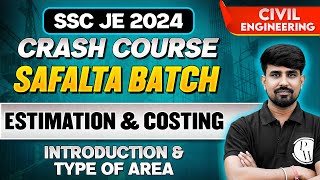 SSC JE 2024 Crash Course  Estimation amp Costing  INTRODUCTION amp TYPE OF AREA  Civil Engineering [upl. by Ricketts]