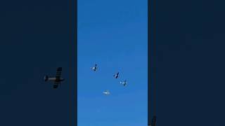 4 Old planes fly over in fomation departure aviation plane planespotting airplane aircraft [upl. by Assile]