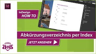 Abkürzungsverzeichnis per Index erstellen – InDesign HOW TO [upl. by Kinch364]