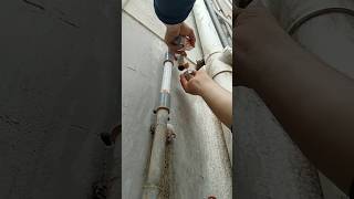 Plastic pipe fittings  pvc pipe socket install  water pipe joint socket pvc homemade ytshorts [upl. by Aronid235]