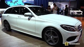 2016 Mercedes C220d Stationwagon Sports  Exterior and Interior Walkaround  2015 Tokyo Motor Show [upl. by Nnaeus]