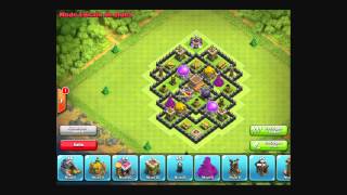 Clash of Clans Diseo de Aldea Hibrida Ayuntamiento 7 [upl. by Enelaehs]