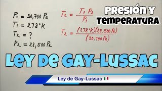 Ley de Gay Lussac Presión y Temperatura en gases [upl. by Collyer189]