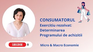 Microeconomie Consumatorul rational Program de achizitii ex meditatii microeconomie [upl. by Johnnie63]