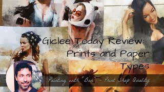 Giclee Today paper types and samples  my review of their product [upl. by Lledniuq]