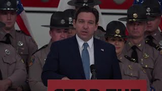 Florida Gov Ron DeSantis speaks at Cecil Airport in Jacksonville [upl. by Gerianne]