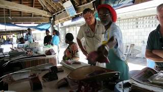 Oistins Fish Market Artisans Lifestyles Barbados [upl. by Nitsirc]