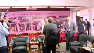 When Mukesh Ambani played host to Amit Shah and Gujarat CM as PDPU president [upl. by Aerdnwahs]