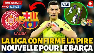 🚨URGENT 100 OFFICIEL LA LIGA VIENT DE CONFIRMER LA PIRE NOUVELE POUR LE BARCELONE ACTU BARCELONE [upl. by Katlin]