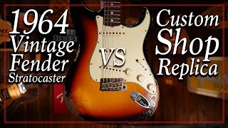 Genuine Vintage Fender 1964 Stratocaster vs Custom Shop Replica  Is Vintage Really Worth It [upl. by Mcafee]