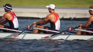 Junior rowers training at Sea Forest Waterway Tokyo Japan [upl. by Alaine]