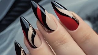 50❤️‍🔥beautiful nail designs🥹 2024 glitter nails✨ nailsmanicureyoutube [upl. by Yggep]