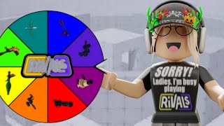 🔥Roblox Rivals But Letting A Wheel Pick My LoadoutCRAZY LOAD OUT🔥 [upl. by Leveridge]