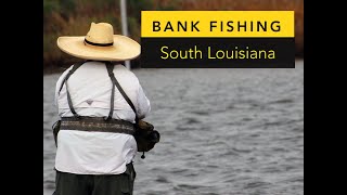 Bank Fishing Louisiana New Orleans St Bernard Parish Shell Beach Reggio Delacroix Island [upl. by Enreval50]