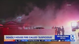 Deadly Glendora house fire called suspicious [upl. by Ramedlaw]