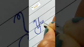 Writing a Beautiful Name Yuva sri 🌸  Italic Script Calligraphy slant Handwriting Calligraphy [upl. by Kenric]