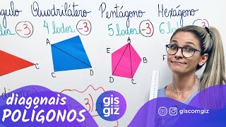 DIAGONAIS DE UM POLÍGONO FORMULA  GEOMETRIA \Prof Gis 07 [upl. by Schuler]