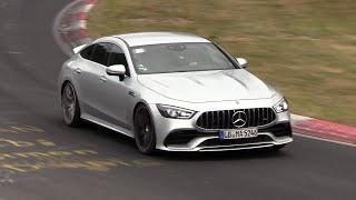 MercedesAMG GT 53 4Matic  Exhaust SOUNDS on the Nurburgring [upl. by Otrebilif]