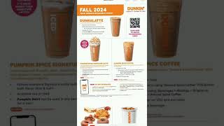 Dunkin Fall Menu Released 😋 [upl. by Nauquf229]