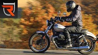 2017 Moto Guzzi V9 Roamer First Test Review Video  Riders Domain [upl. by Suoivatnom]