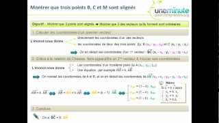 Maths Terminale S  Géométrie amp vecteurs  montrer que 3 points sont alignés  La synthèse [upl. by Berta]