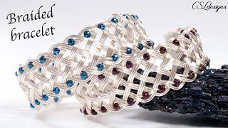 Interwoven wirework bracelet tutorial ⎮ Braided wirework jewelry [upl. by Baily]